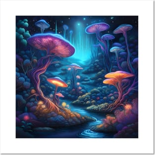 Bioluminescent Plants Posters and Art